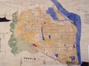 五ケ庄村壬申地券地引絵図
